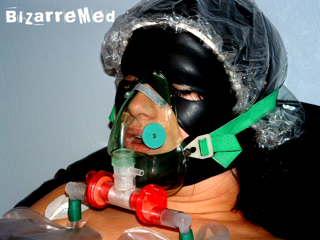 Women oxygen mask bondage